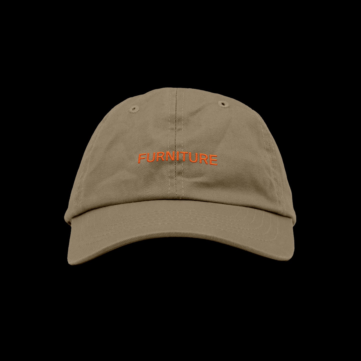“FURNITURE” HAT - BEIGE WITH ORANGE