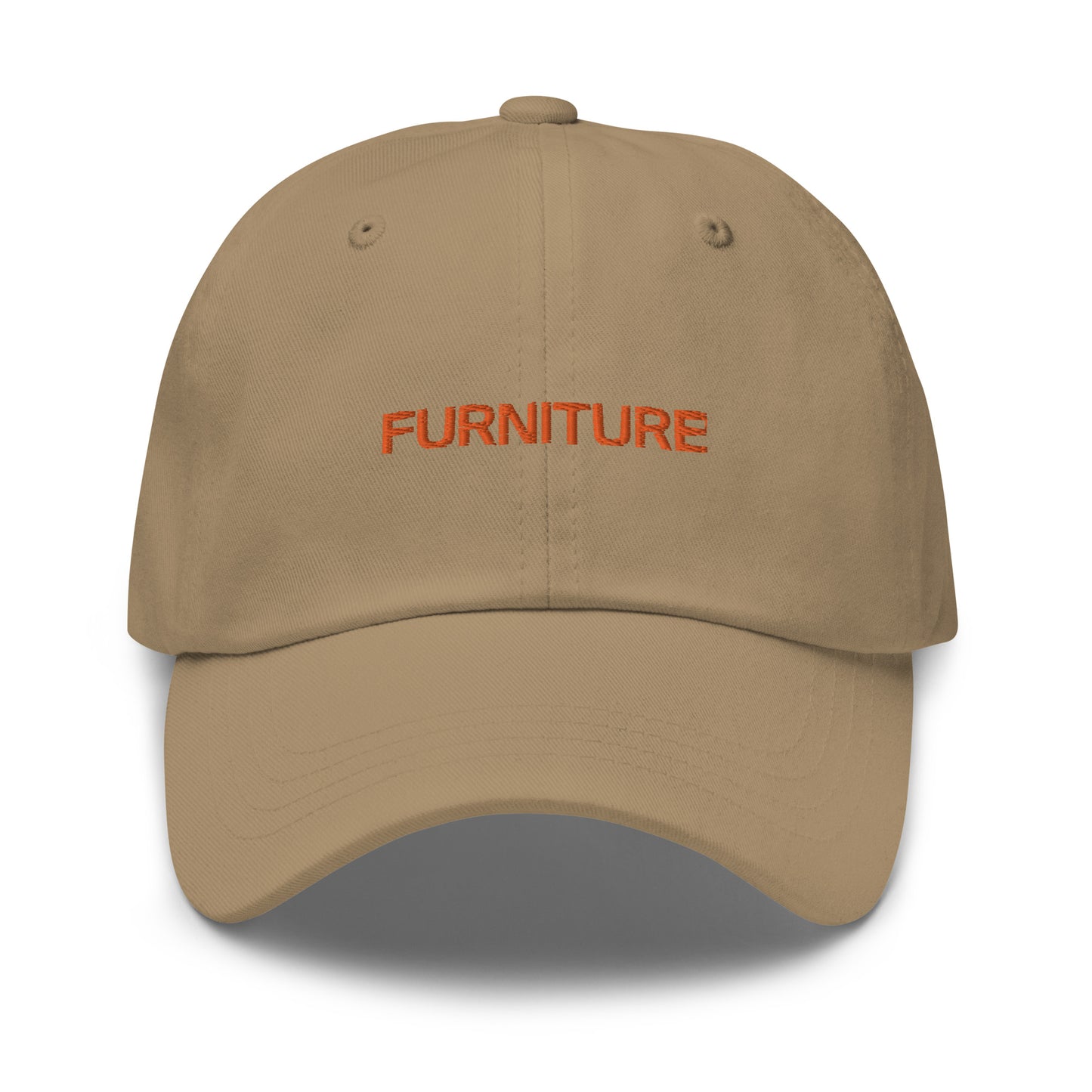 “FURNITURE” HAT - BEIGE WITH ORANGE